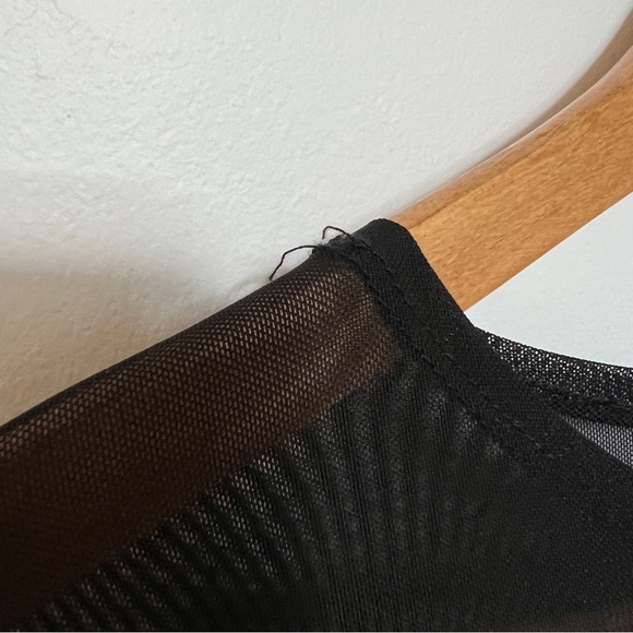 Black long sleeve top (sleeves are mesh) - Picture 5 of 6